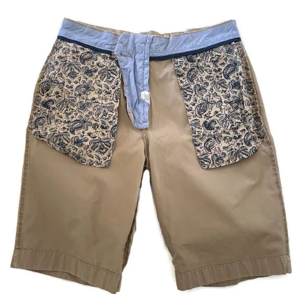 J Crew Men’s Size 29 Chino Shorts Khaki Cotton Flat Front Casual